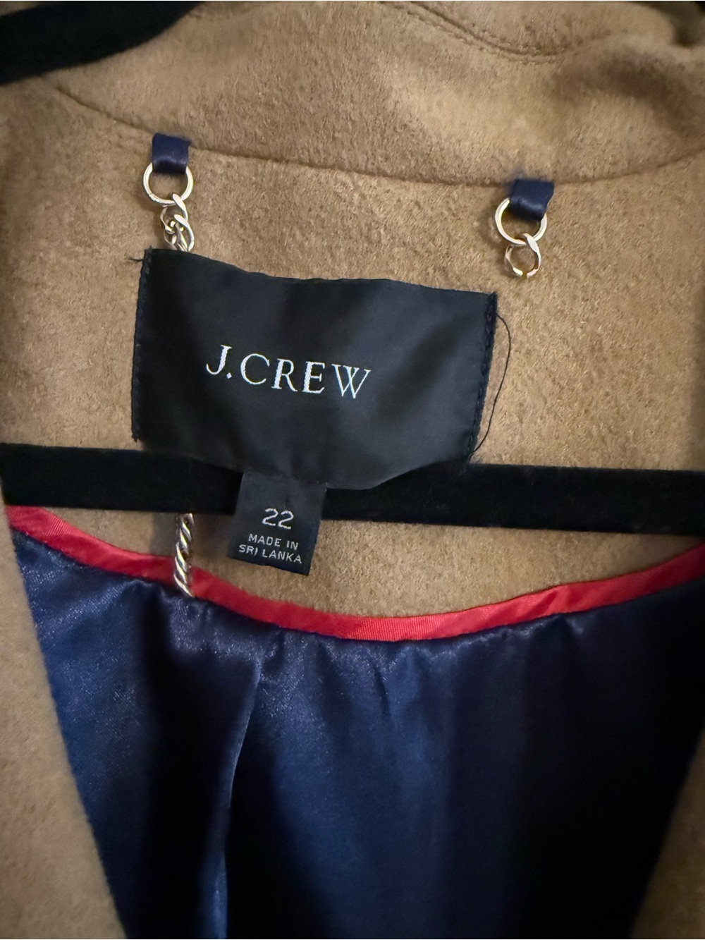 J. Crew Double-Breasted Camel Wool/Cashmere Coat - Picture 2 of 9